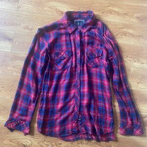 Rails plaid shirt women medium red white